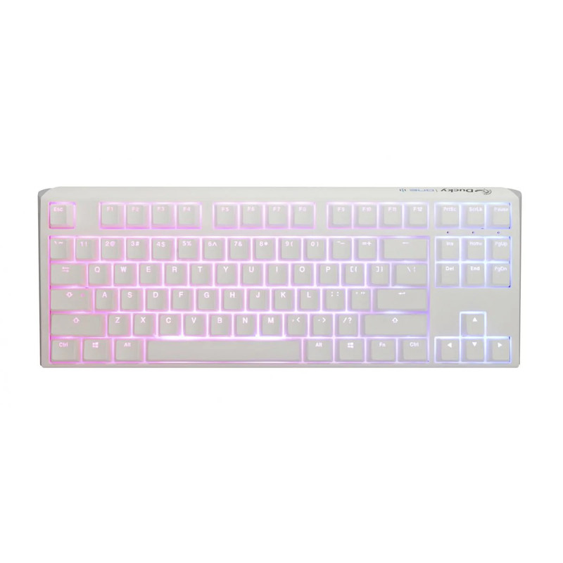 Ducky One 3 TKL Pure White Wired Mechanical Gaming Keyboard - Brown Switch - لوحة مفاتيح